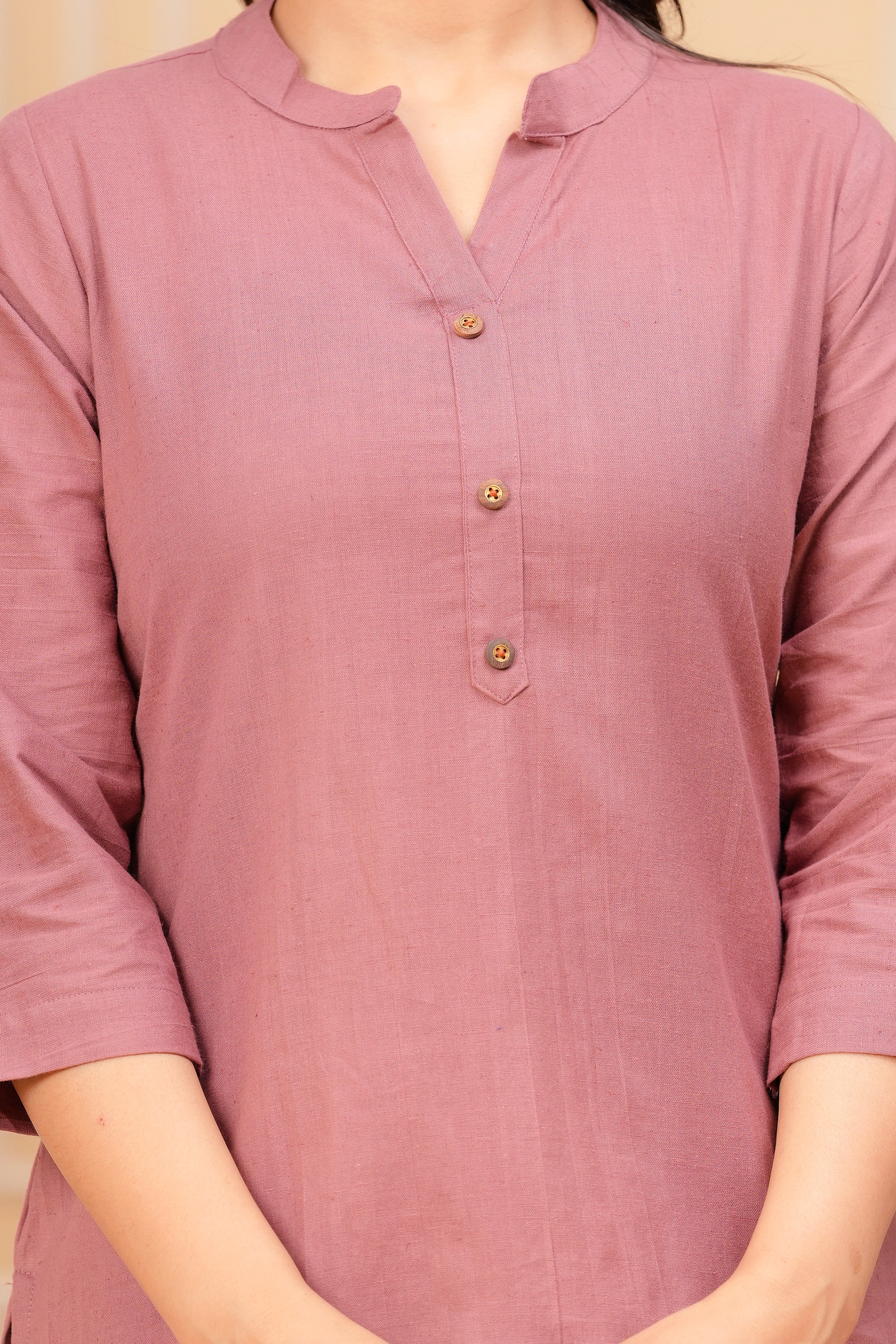 Linen Solid Short Kurta